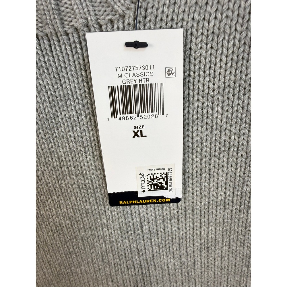 Polo Ralph Lauren Mens XL Grey Heather Cotton Crewneck Sweater 710727573011 - Picture 2 of 6